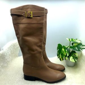 Murasaki Japan tan tall boots size Large (approx 7)